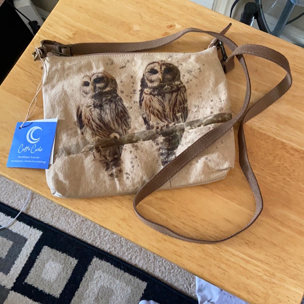 Brand new tag still on cott n curls canvas owl bag